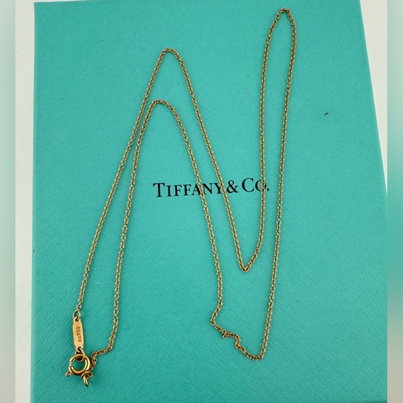Tiffany & Co. 18k Rose Gold 20" Rolo Chain Necklace with Pouch 1.7g - Picture 3 of 6